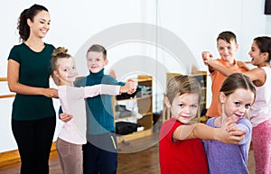 Children dancing pair dance