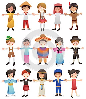 Multicultural children of the world