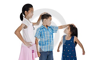 Children with different sizes