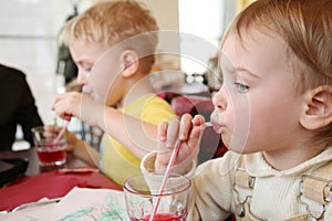 Children drinking