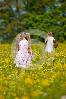 Children on Easter egg hunt