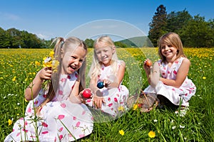 Children on an Easter egg hunt
