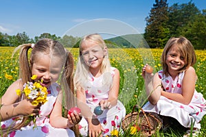 Children on an Easter egg hunt