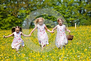 Children on an Easter egg hunt