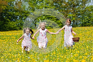 Children on an Easter egg hunt