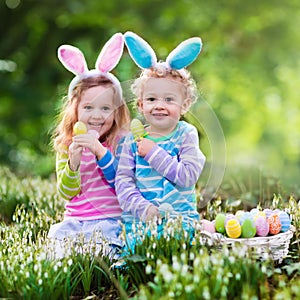 Children on Easter egg hunt