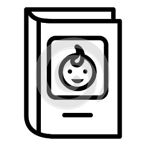 Children encyclopedia icon, outline style