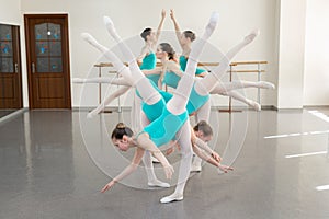 Children engaged in choreography at the ballet school.