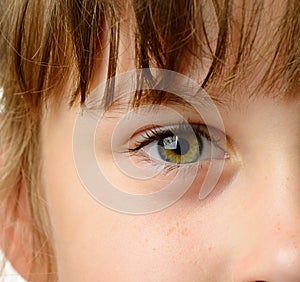 Children eye closeup