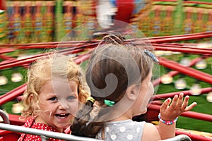 Children on fair ride