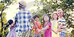 Children Friends Playing Playful Active Concept