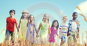 Children Friendship Smiling Happiness Concept