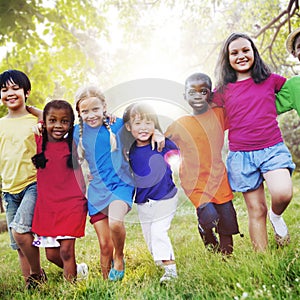 Children Friendship Togetherness Smiling Happiness