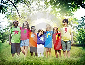 Children Friendship Togetherness Smiling Happiness Concept