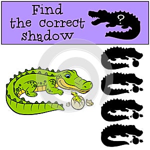 Children games: Find the correct shadow.