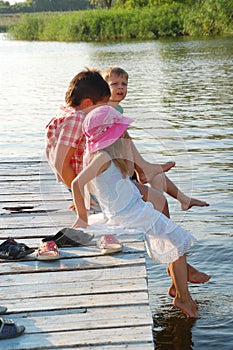 Children on gangway