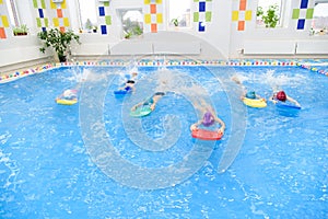 Children Group At Swimming Pool
