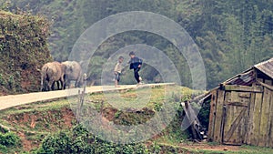 Children of the Hmong tribe in Vietnam