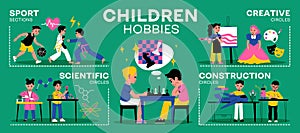 Children Hobbies Infographics