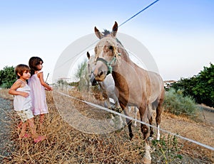 Children and horses