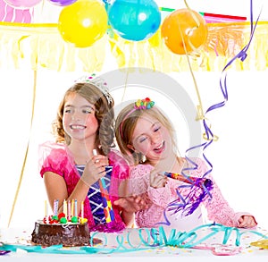 Children kid in birthday party dancing happy laughing