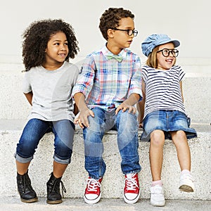 Children Kids Casual Offspring Adorable Youth Concept