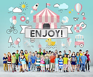 Children Kids Energetic Youth Playful Concept