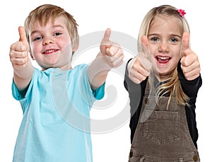 Children kids happy smiling success successful winner thumbs up