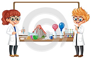 Children in lab coats