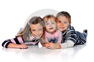 Children Laying on Floor