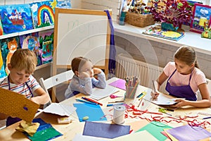 Children Making Gift Cards on Mothers Day