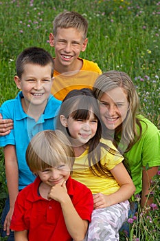 Children In A Meadow