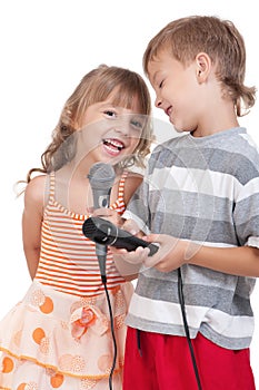 Children with microphone