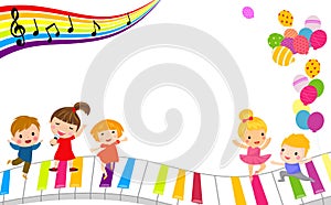 Children and music frame