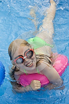 Children in paddling pool