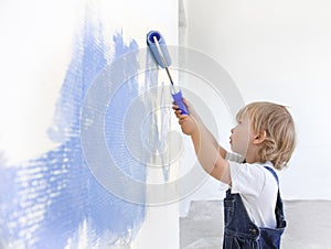 Children paint indoors