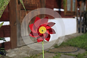 Red children's pinwheel