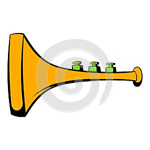 Children plastic trumpet icon, icon cartoon