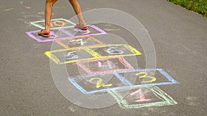 Children play classics on the street. Selective focus.