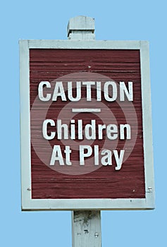 Children at play sign