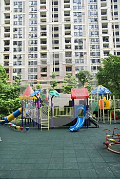 Children playground in the apartments photo