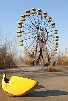Patio de juegos en Chernóbil 