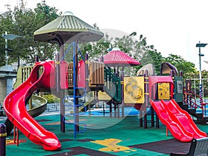 Children playground with nobody, Hong Kong