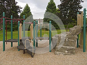 Children playground in a park.