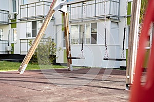 children playground the townhouse apartment yard, preschool recreation