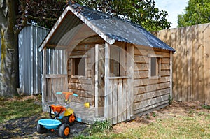 Children playhouse in the yard