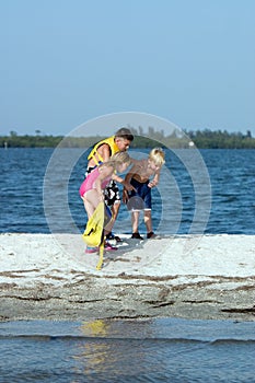 Children playing on beach