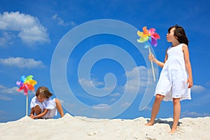 Children playing on beach