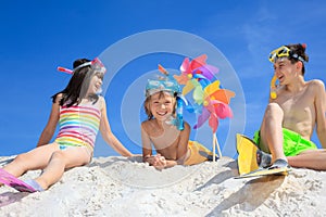 Children playing on beach