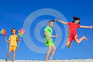 Children playing on beach